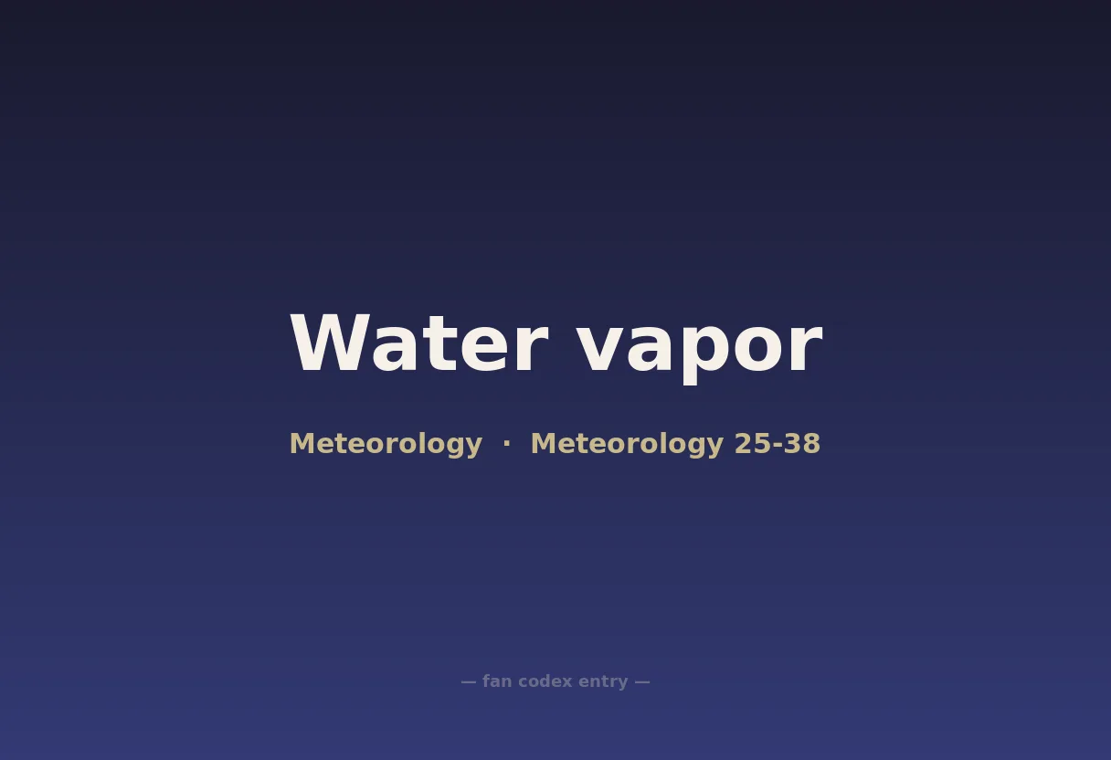 Water vapor