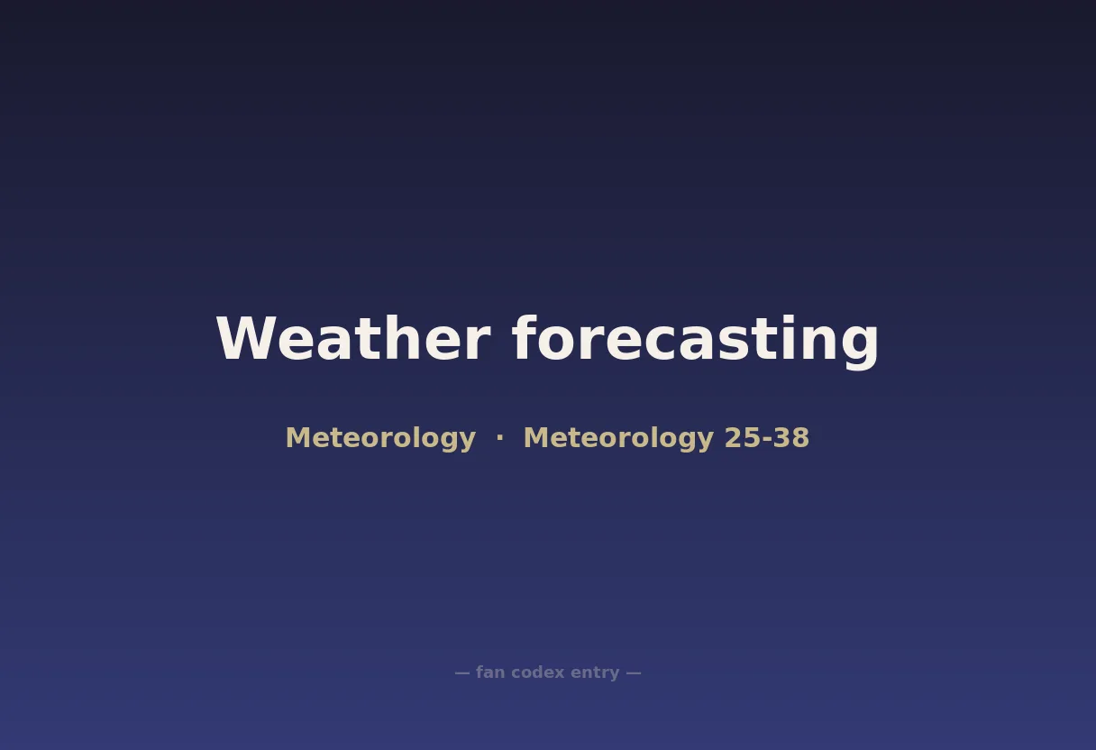 Weather forecasting